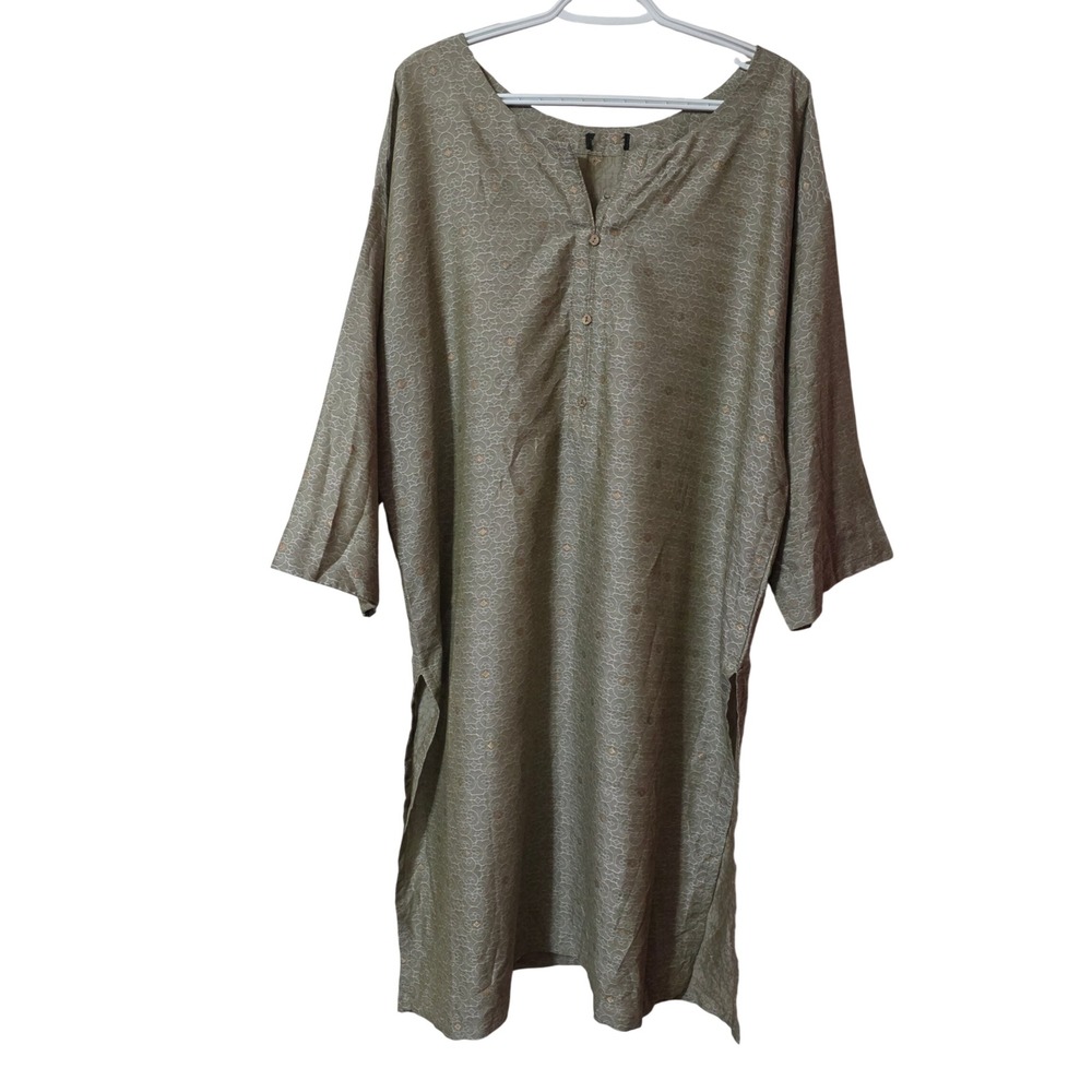 SAYA Pret Women 3 Kurta Tunic Sage Green Stitched Pakistani Kurti Boho SEO